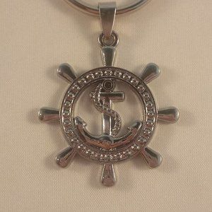 Anchor Wheel Nautical Stainless Steel Key Ring